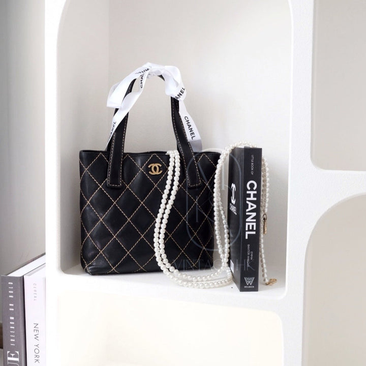 Chanel wild stitch cc tote bag