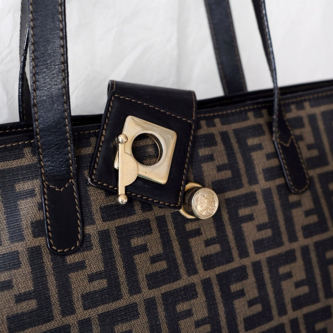 Fendi old zucka pvc tote bag