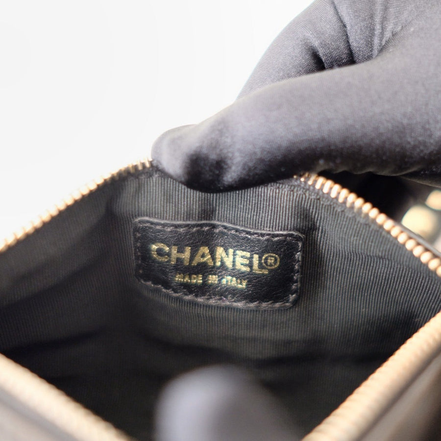 Chanel vintage chocolate bar cc cylinder bag