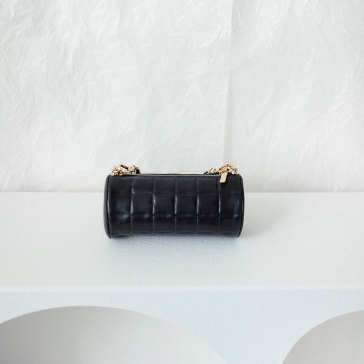Chanel vintage chocolate bar cc cylinder bag