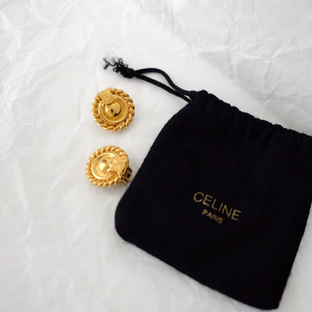 Celine vintage gold earrings