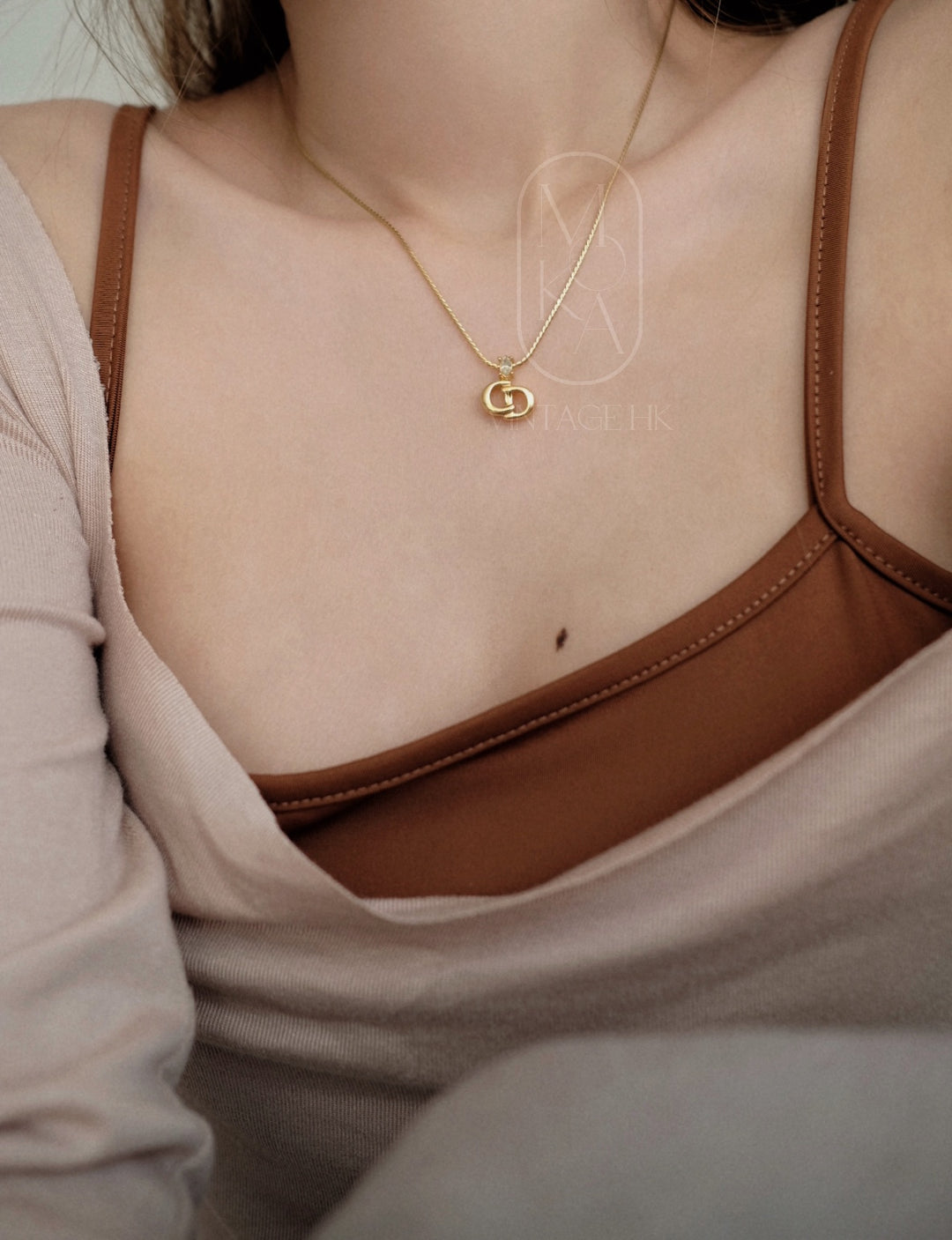 Dior vintage gold necklace