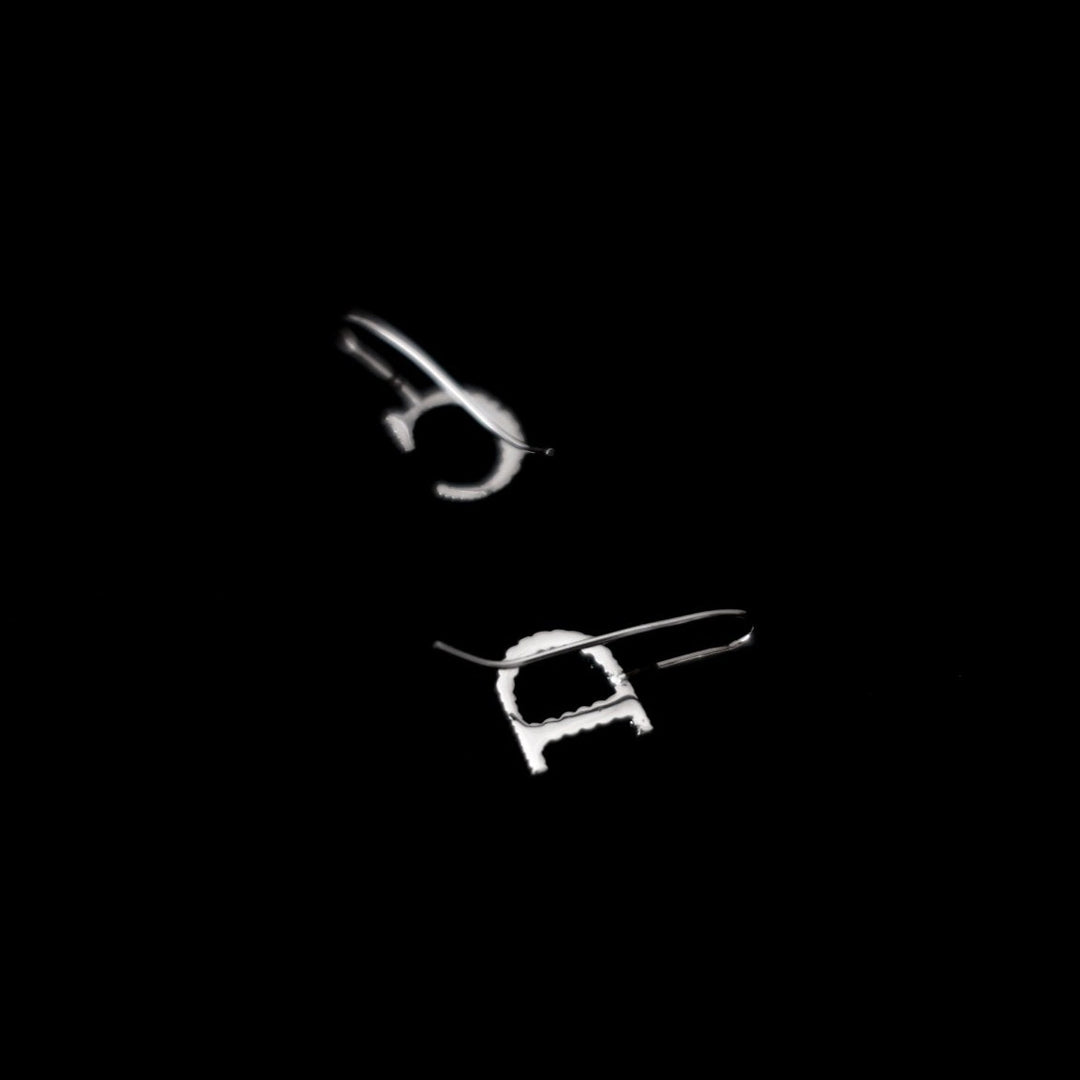Dior silver CD earrings
