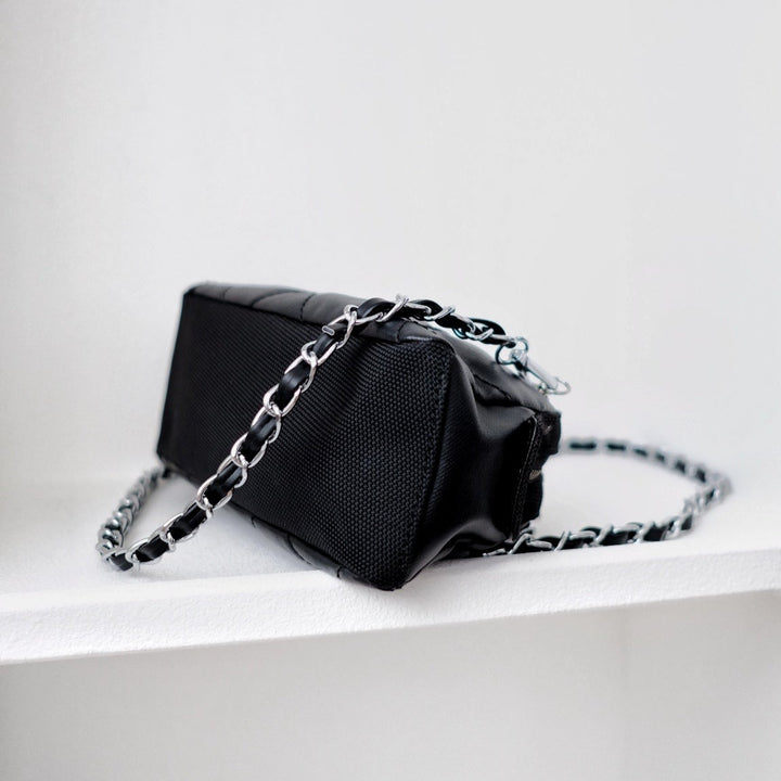 Chanel vintage pvc clutch bag + chain