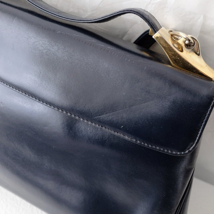 Dior trotteur dark navy cream leather jacquard handbag