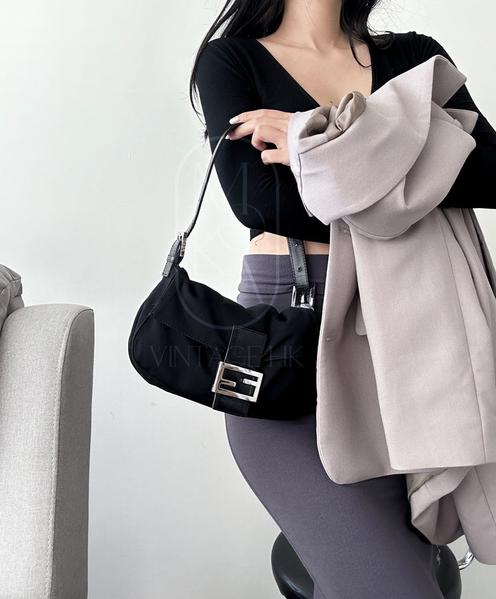 Fendi vintage nylon baguette bag