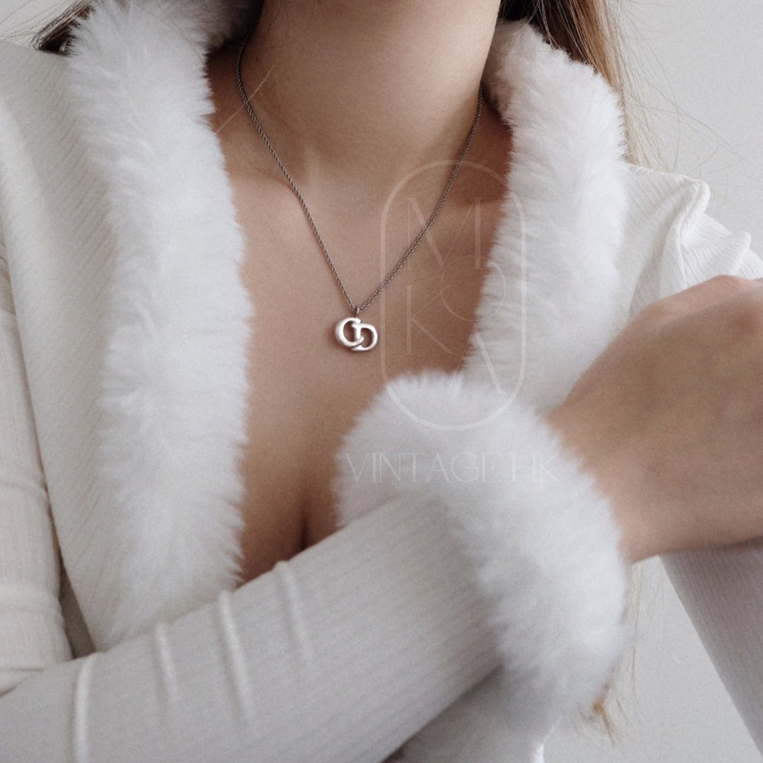 Dior vintage silver necklace