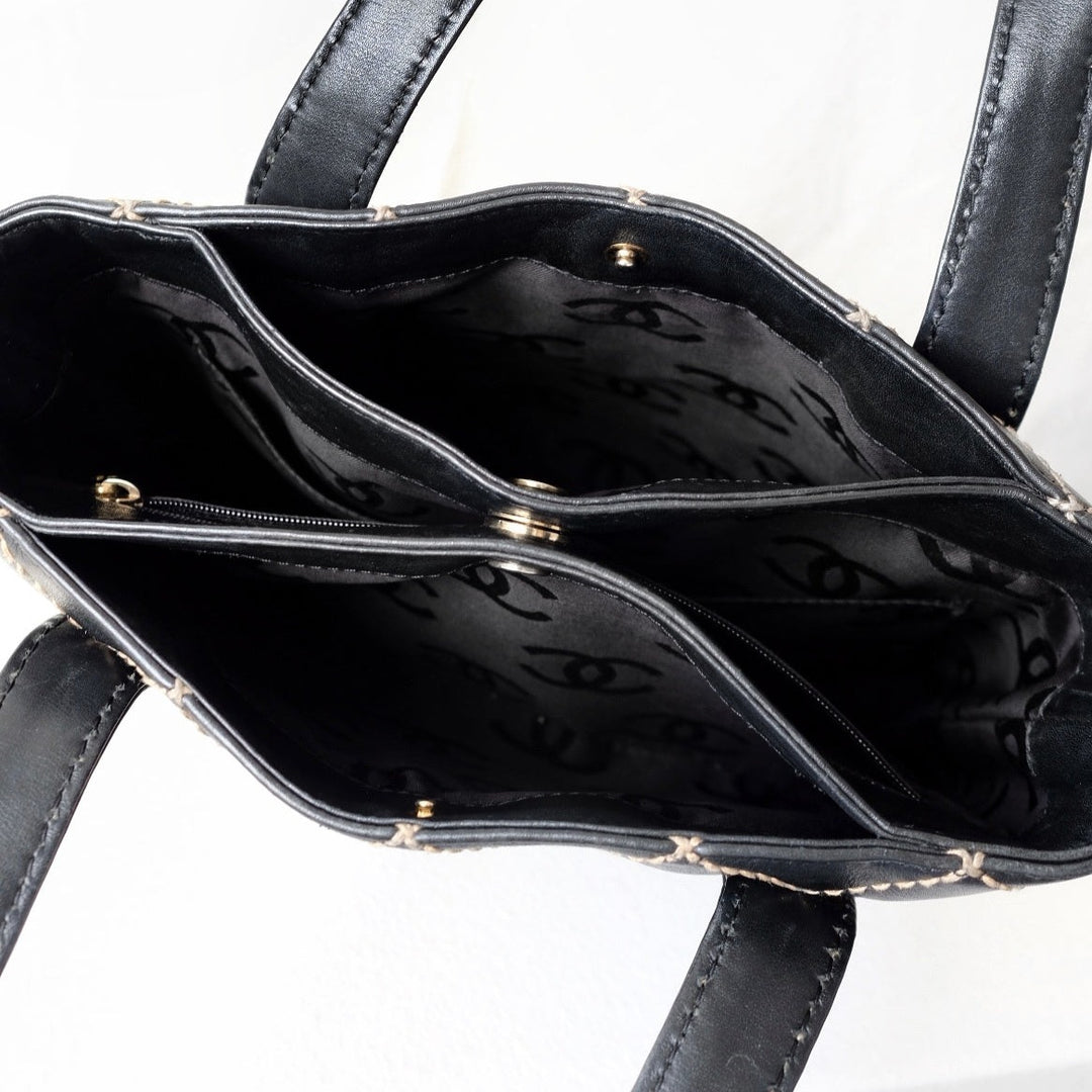 Chanel wild stitch cc tote bag