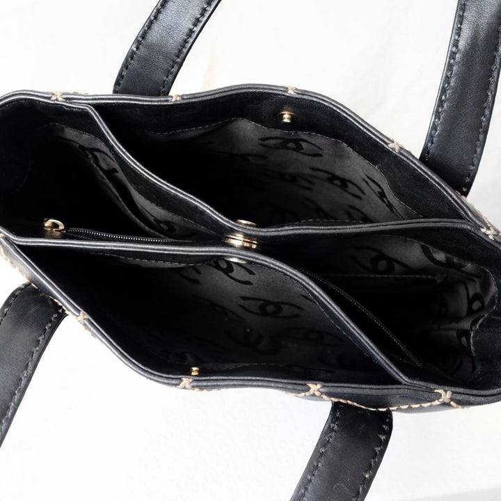 Chanel wild stitch cc tote bag
