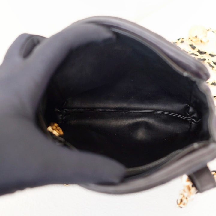 Chanel vintage quilted sheepskin CC belt bag