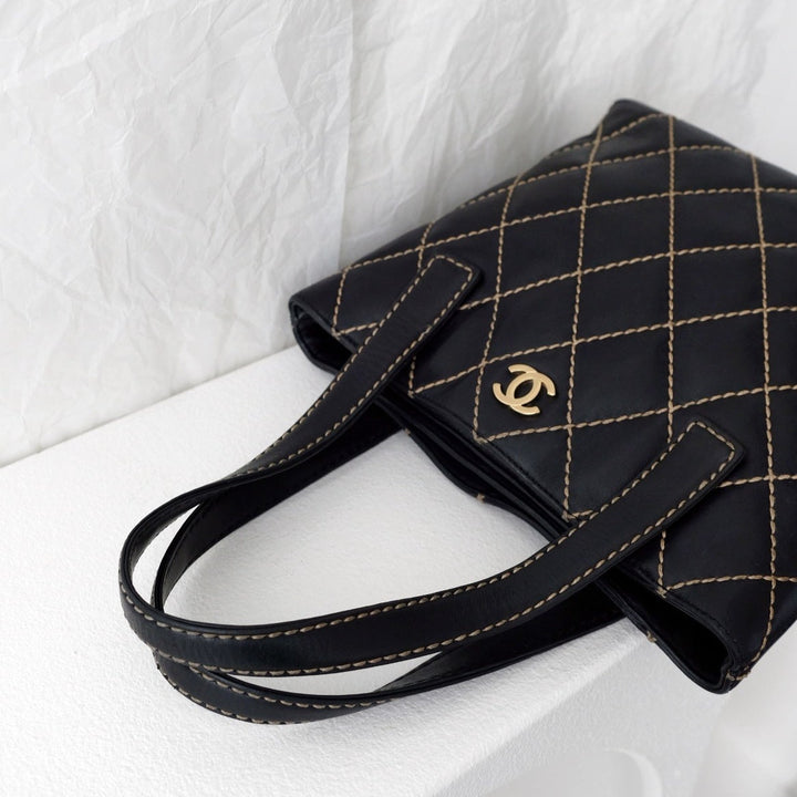 Chanel wild stitch cc tote bag