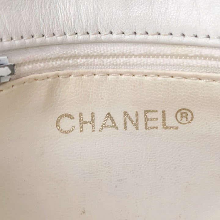 Chanel vintage quilted sheepskin CC belt bag