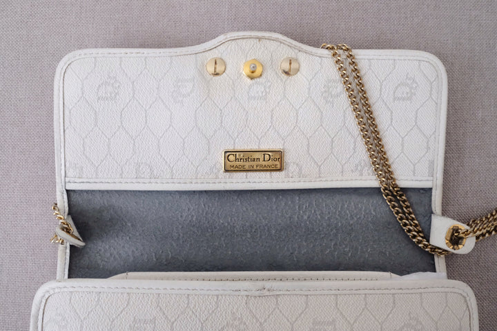 Dior vintage honeycomb pvc chain shoulder bag