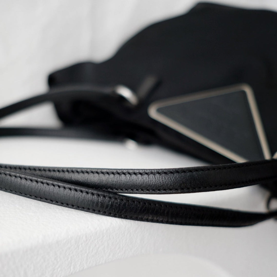Prada nylon tote bag with keychain