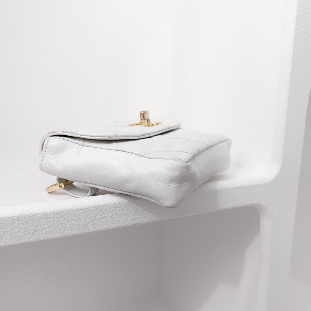 Chanel vintage quilted sheepskin CC belt bag