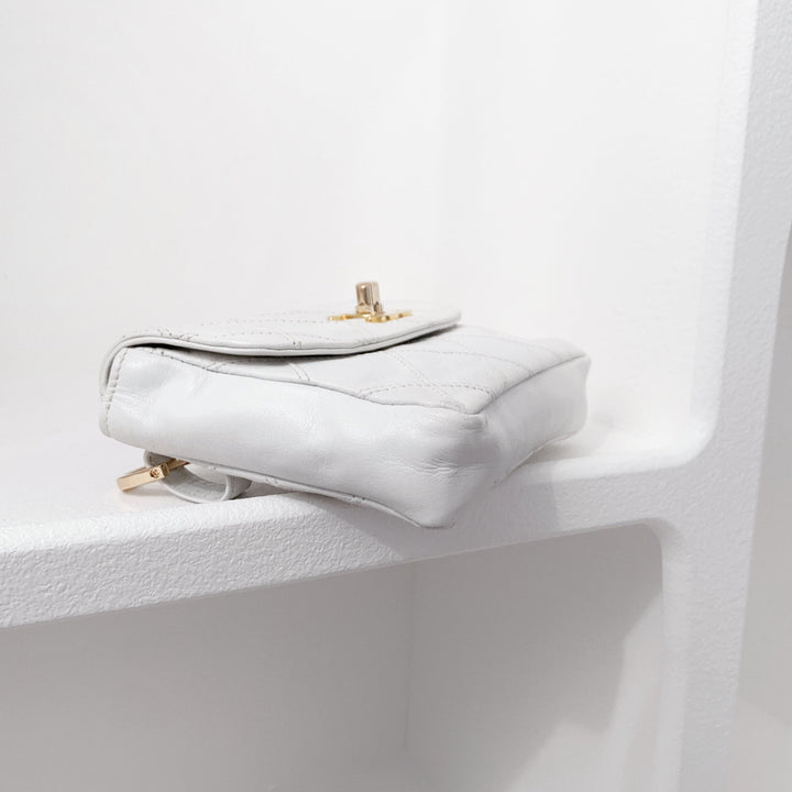 Chanel vintage quilted sheepskin CC belt bag