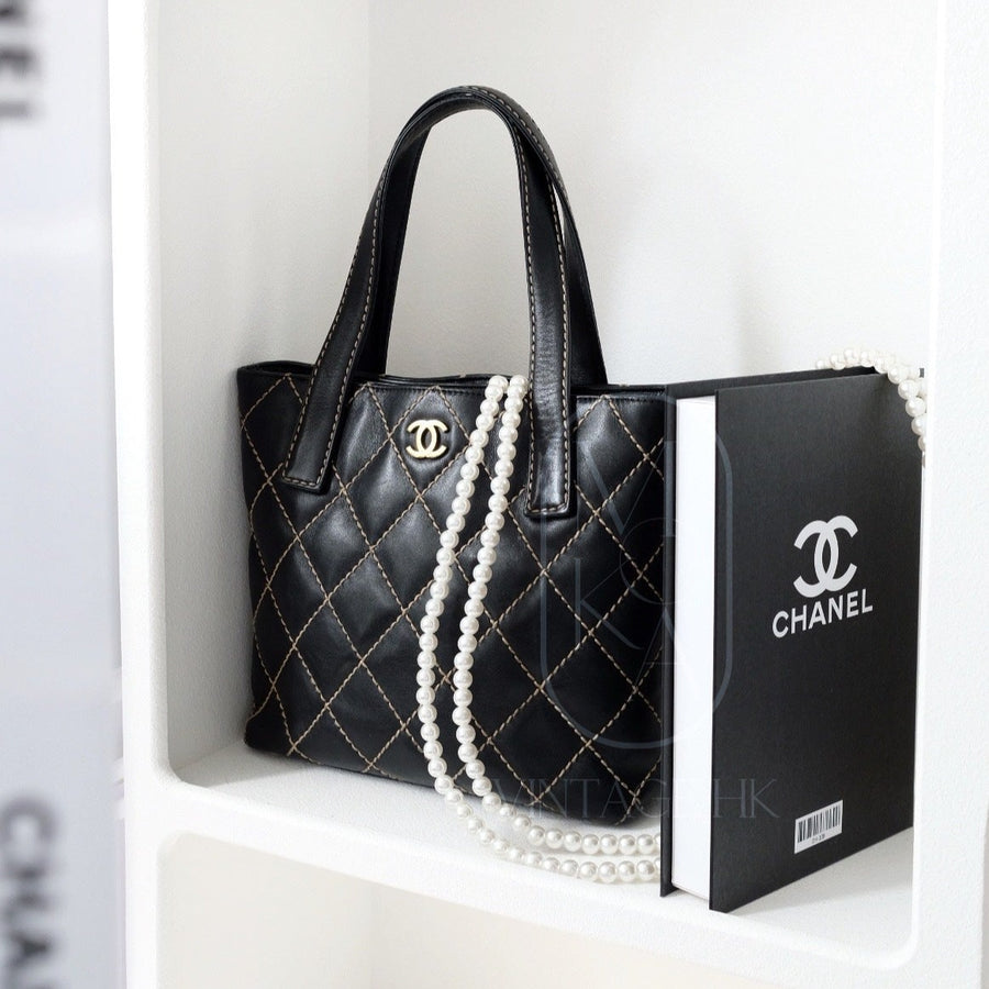 Chanel wild stitch cc tote bag