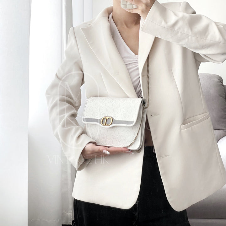 Dior vintage honeycomb pvc chain shoulder bag