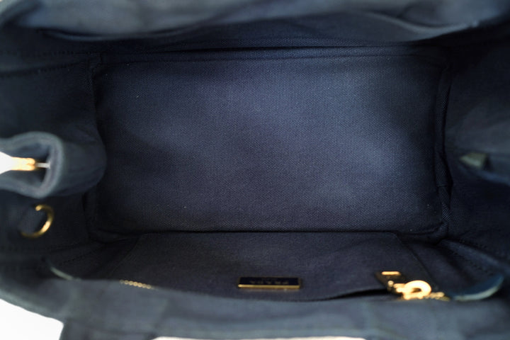 Prada canapa 2way denim shoulder hand bag