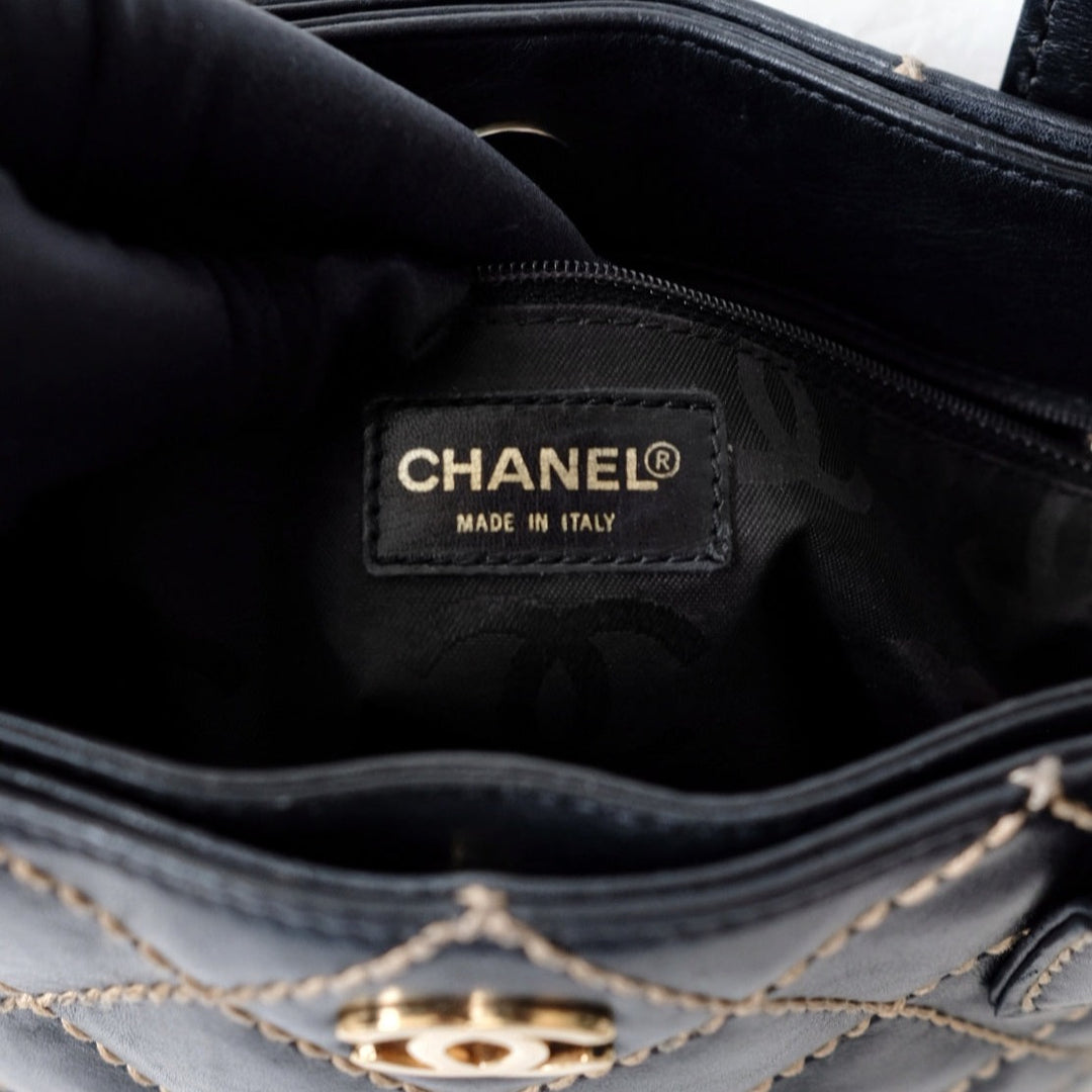 Chanel wild stitch cc tote bag