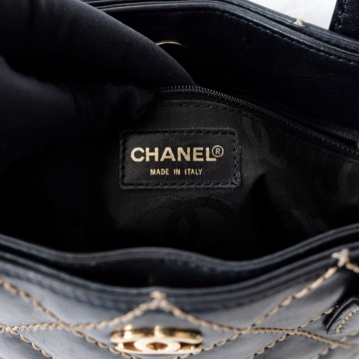 Chanel wild stitch cc tote bag
