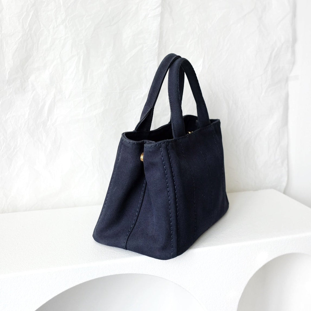 Prada canapa 2way denim shoulder hand bag