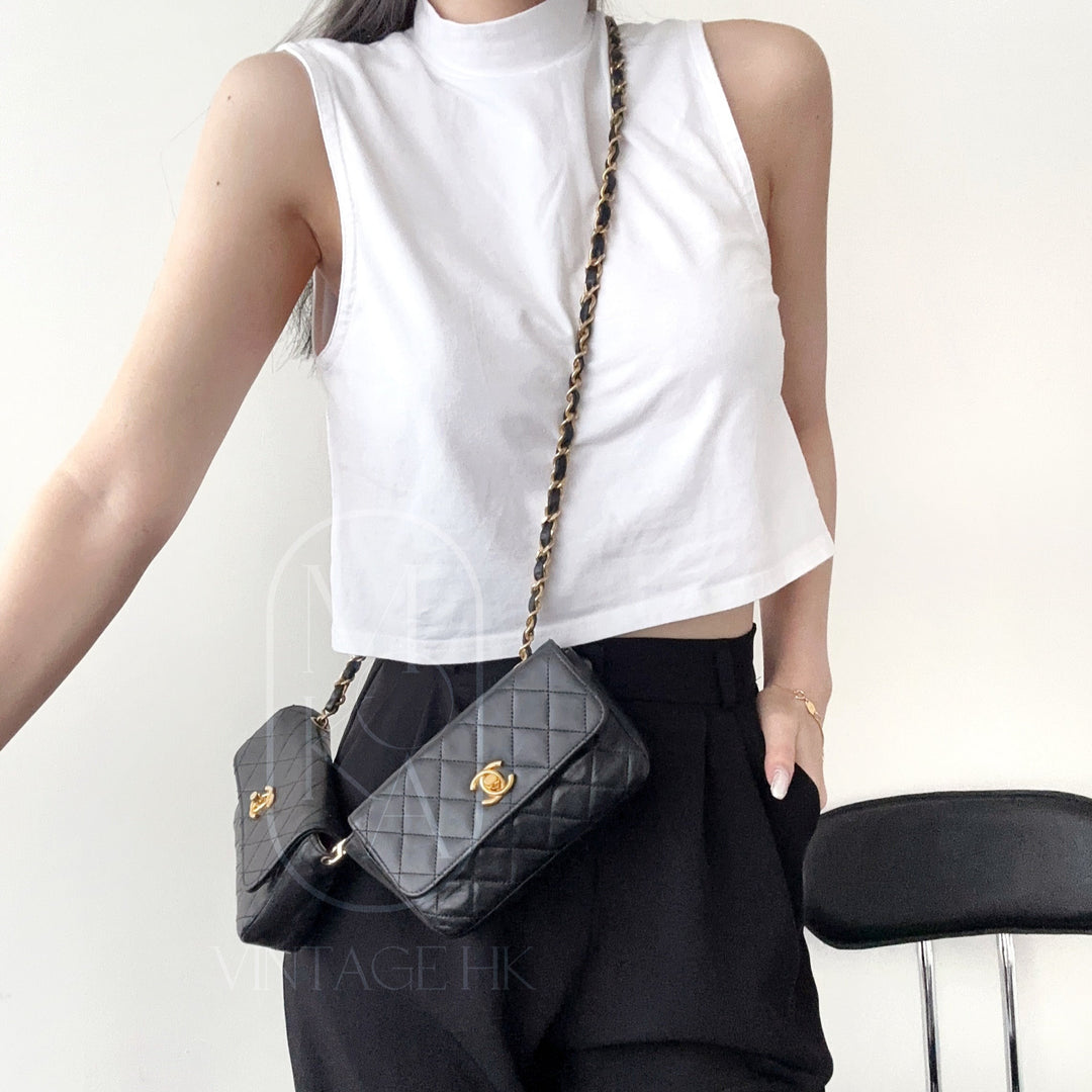 Chanel vintage quilted lambskin mini bags