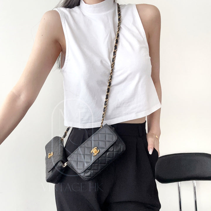 Chanel vintage quilted lambskin mini bags