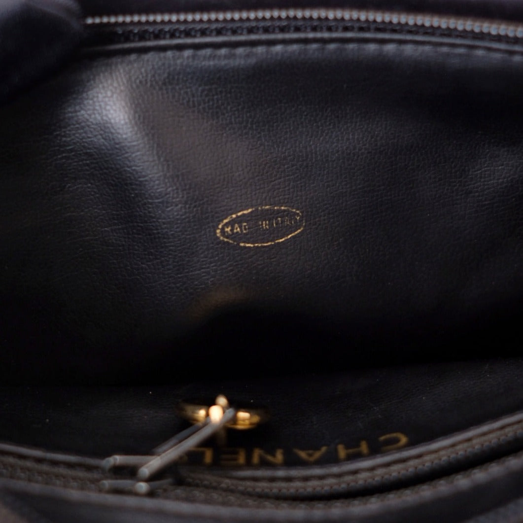 Chanel vintage quilted sheepskin CC belt bag