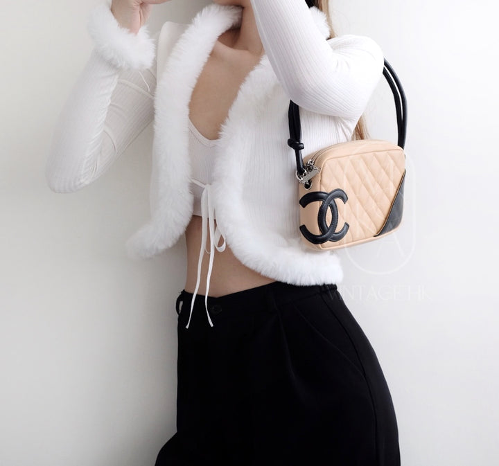 Chanel cambon small rectangle coco beige handbag