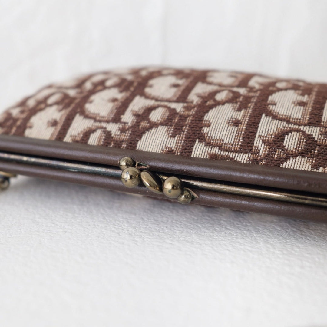 Dior vintage kiss-lock clutch bag+chain