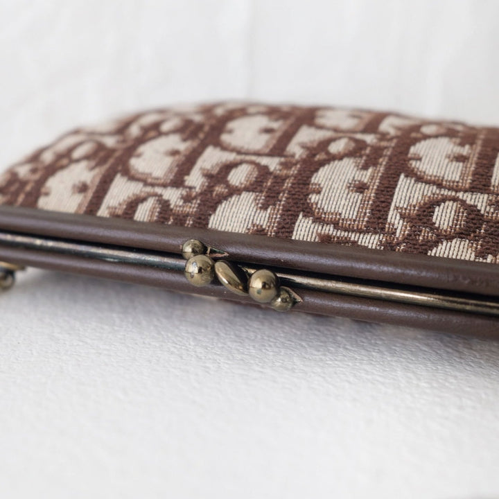 Dior vintage kiss-lock clutch bag+chain