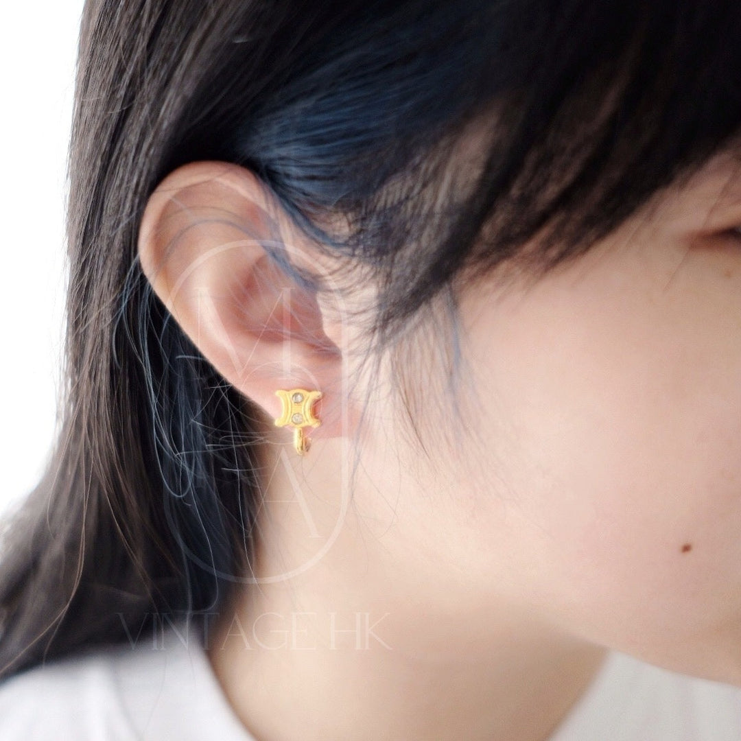 Celine vintage gold earrings
