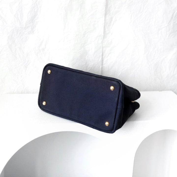 Prada canapa 2way denim shoulder hand bag
