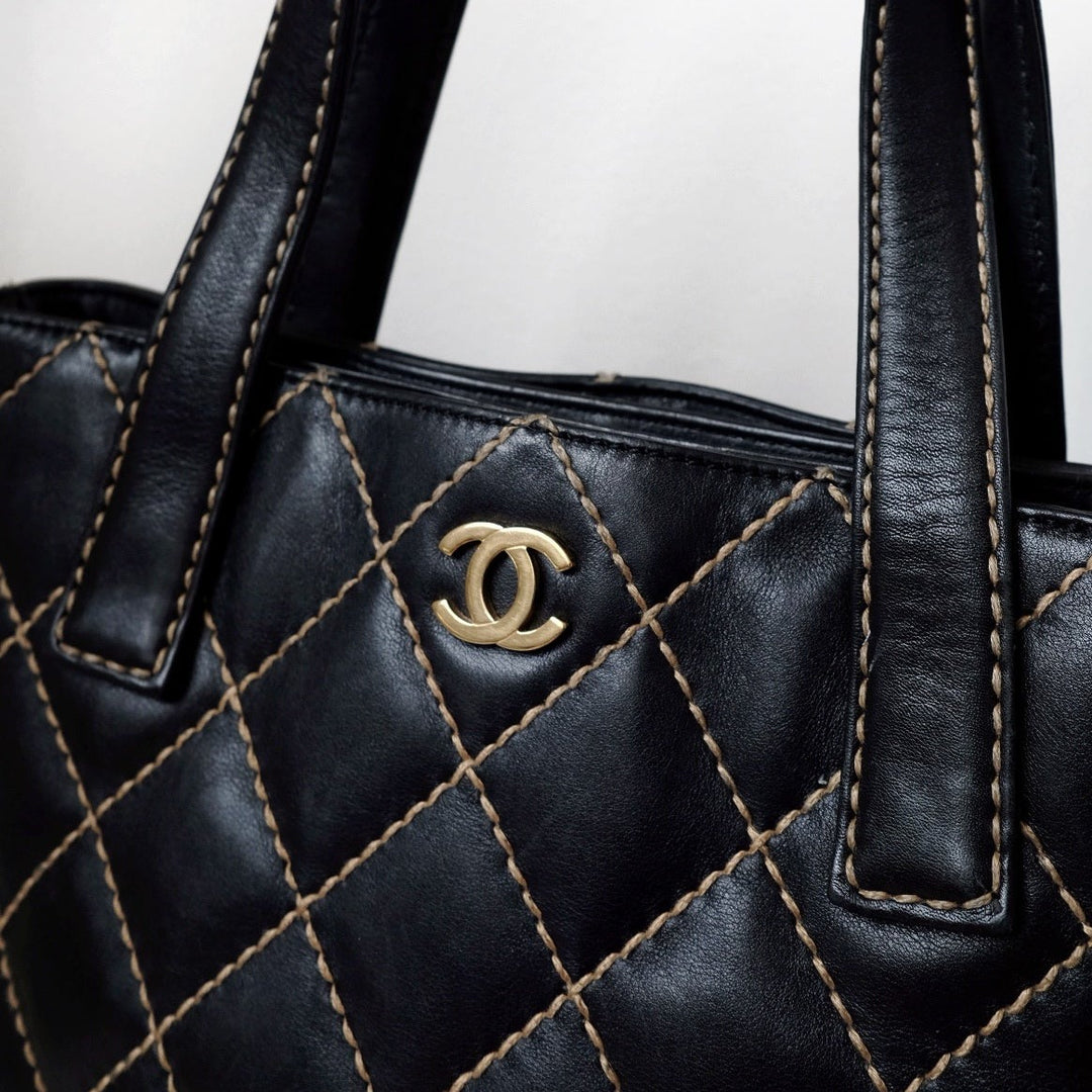 Chanel wild stitch cc tote bag