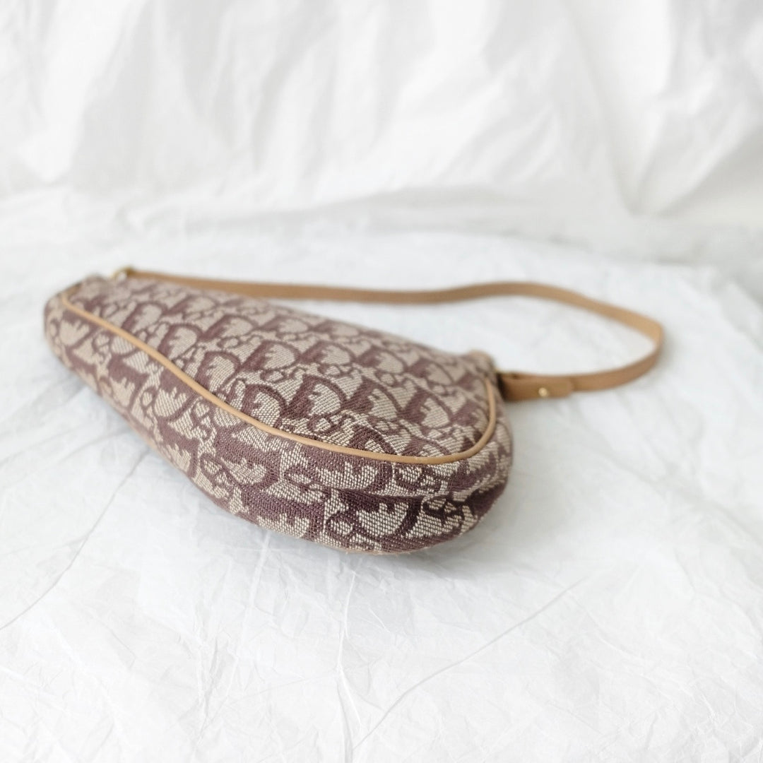 Dior brown small saddle bag