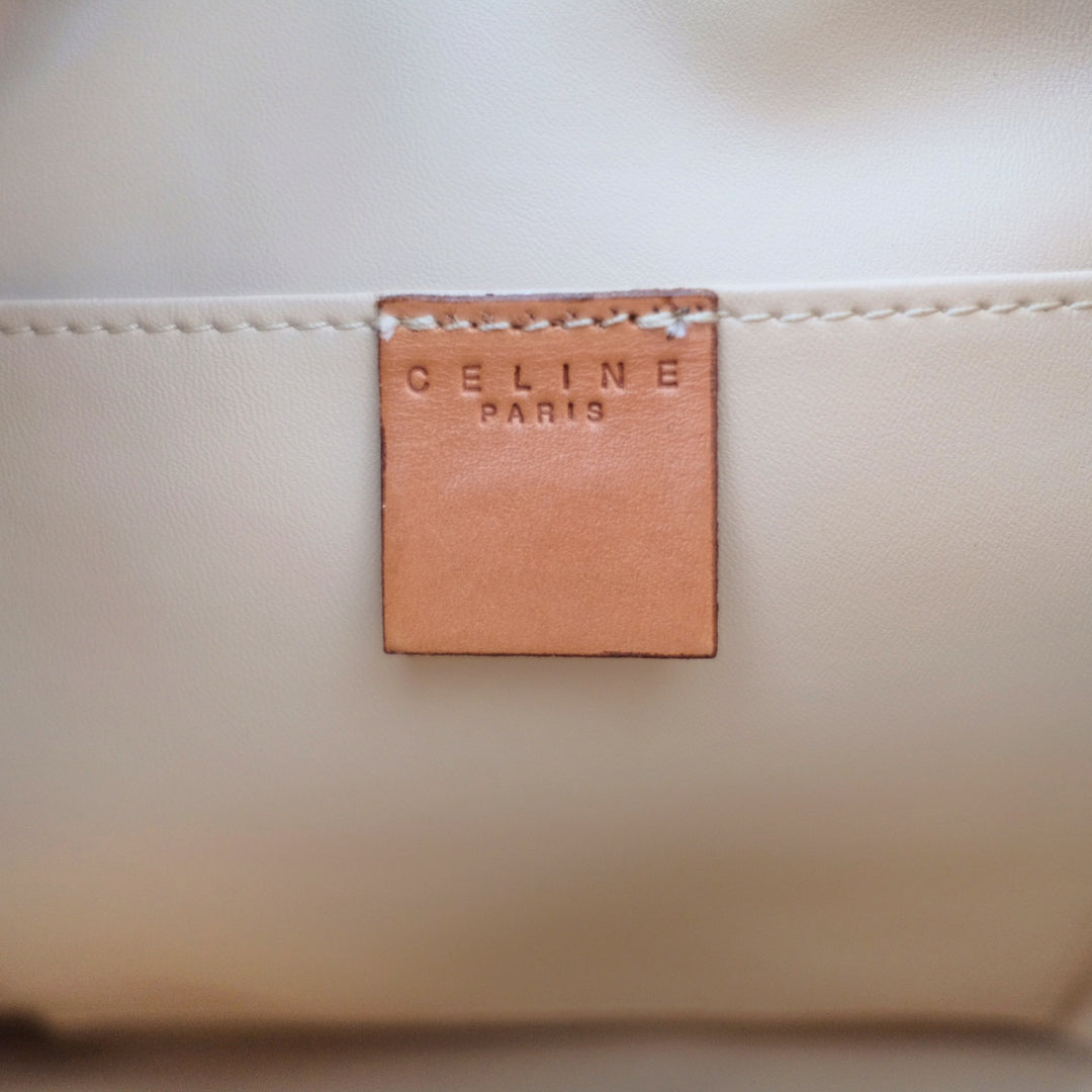 Celine makadam triomphe brown pvc leather backpack