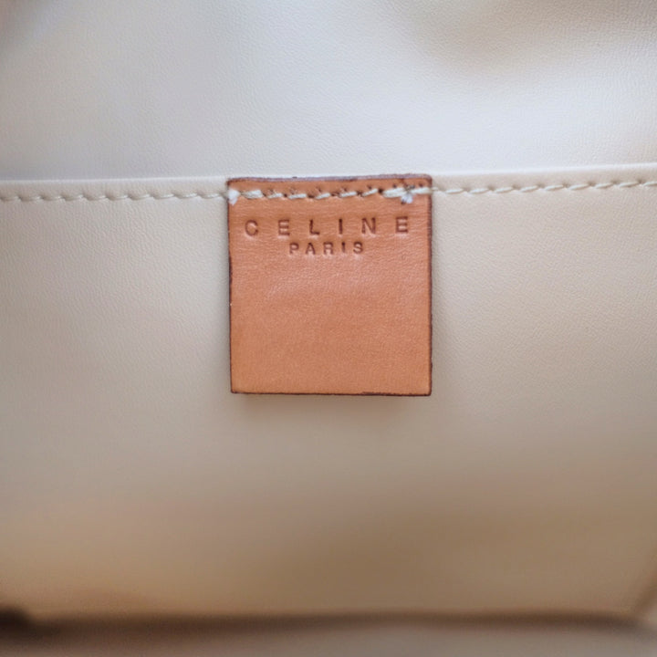 Celine makadam triomphe brown pvc leather backpack