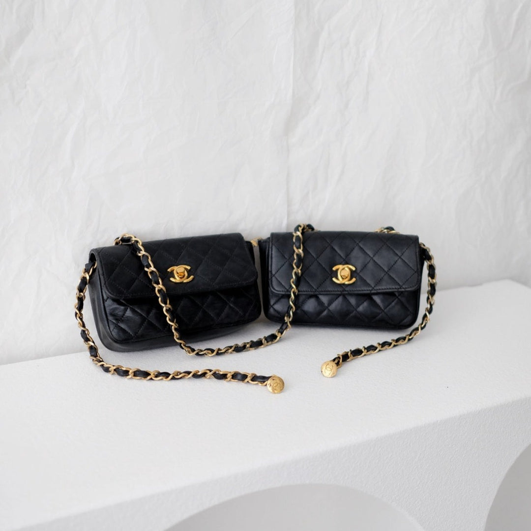 Chanel vintage quilted lambskin mini bags