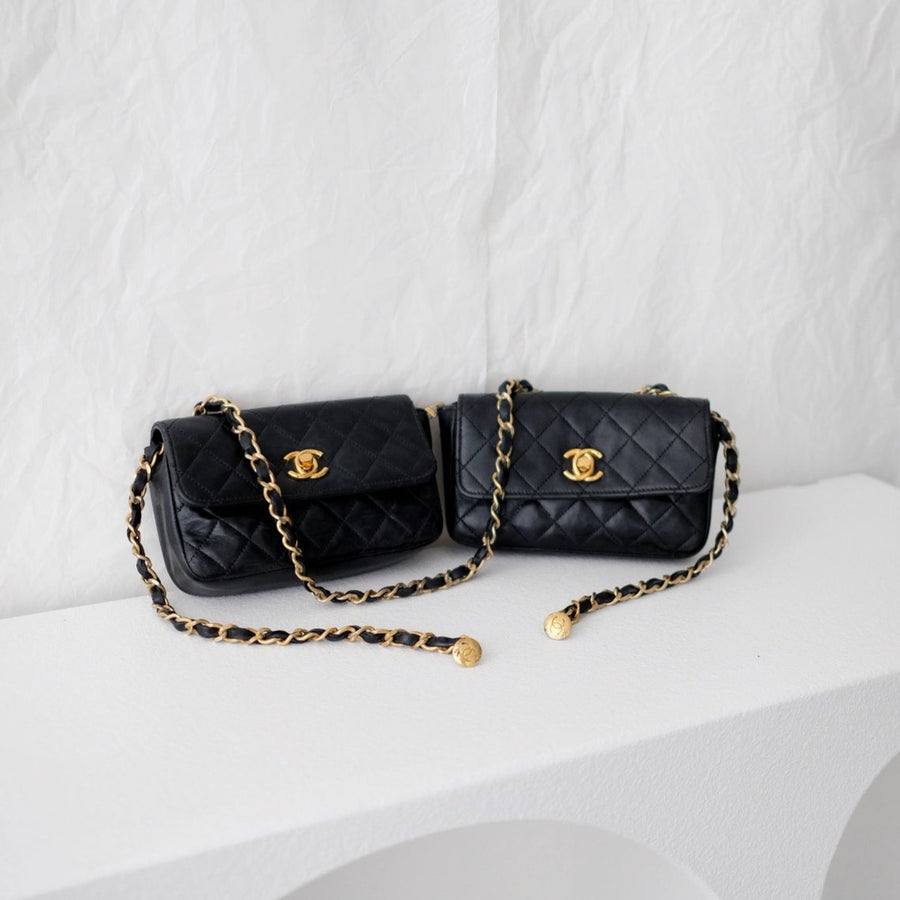Chanel vintage quilted lambskin mini bags