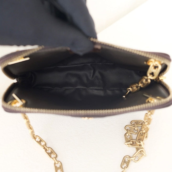 Celine leather clutch+chain