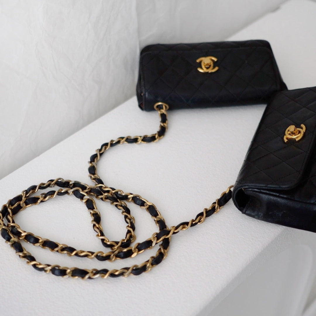 Chanel vintage quilted lambskin mini bags
