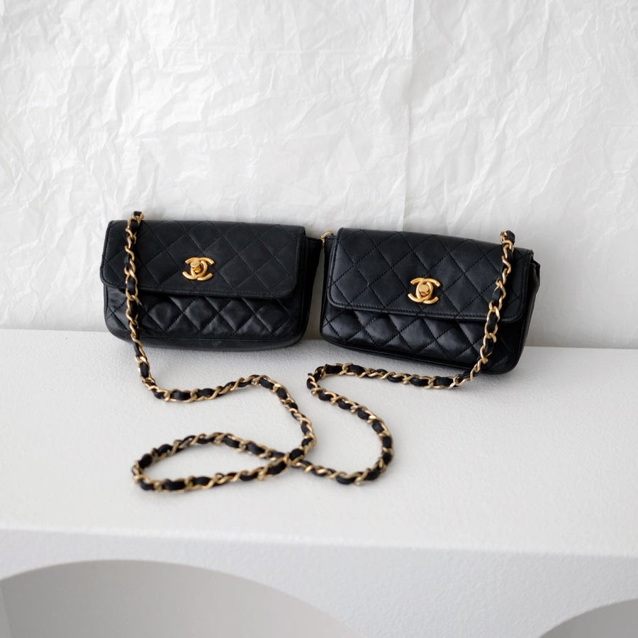Chanel vintage quilted lambskin mini bags