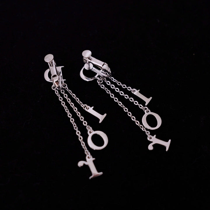 Dior vintage logo dangle earrings
