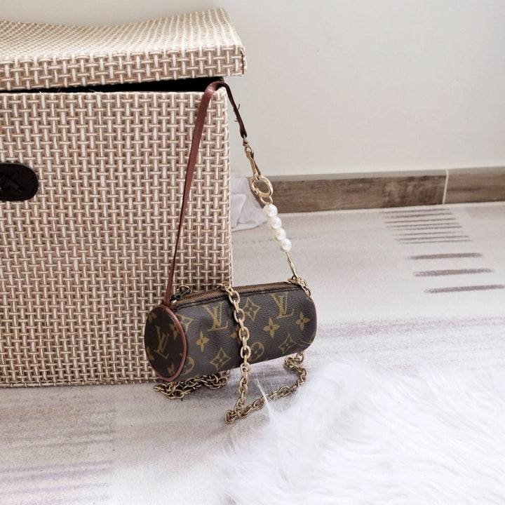 Lv mini papillon leather handbag