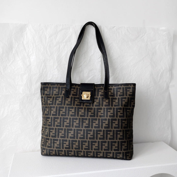 Fendi old zucka pvc tote bag