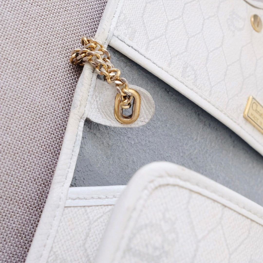 Dior vintage honeycomb pvc chain shoulder bag