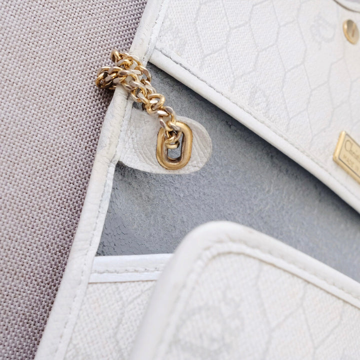 Dior vintage honeycomb pvc chain shoulder bag