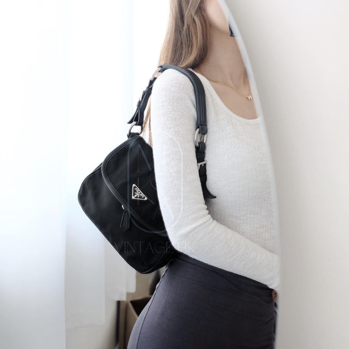 Prada tessuto nylon shoulder bag