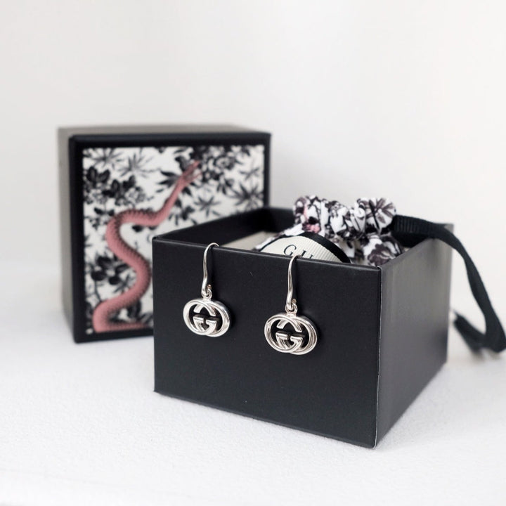 Gucci double G sterling silver drop Earrings